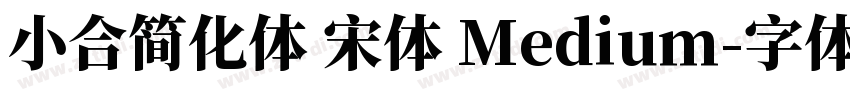 小合简化体 宋体 Medium字体转换